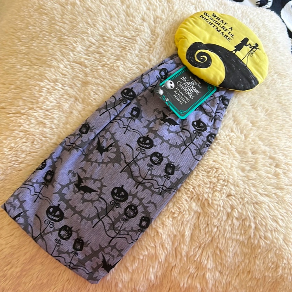 Nightmare before Christmas hanging kitchen towel